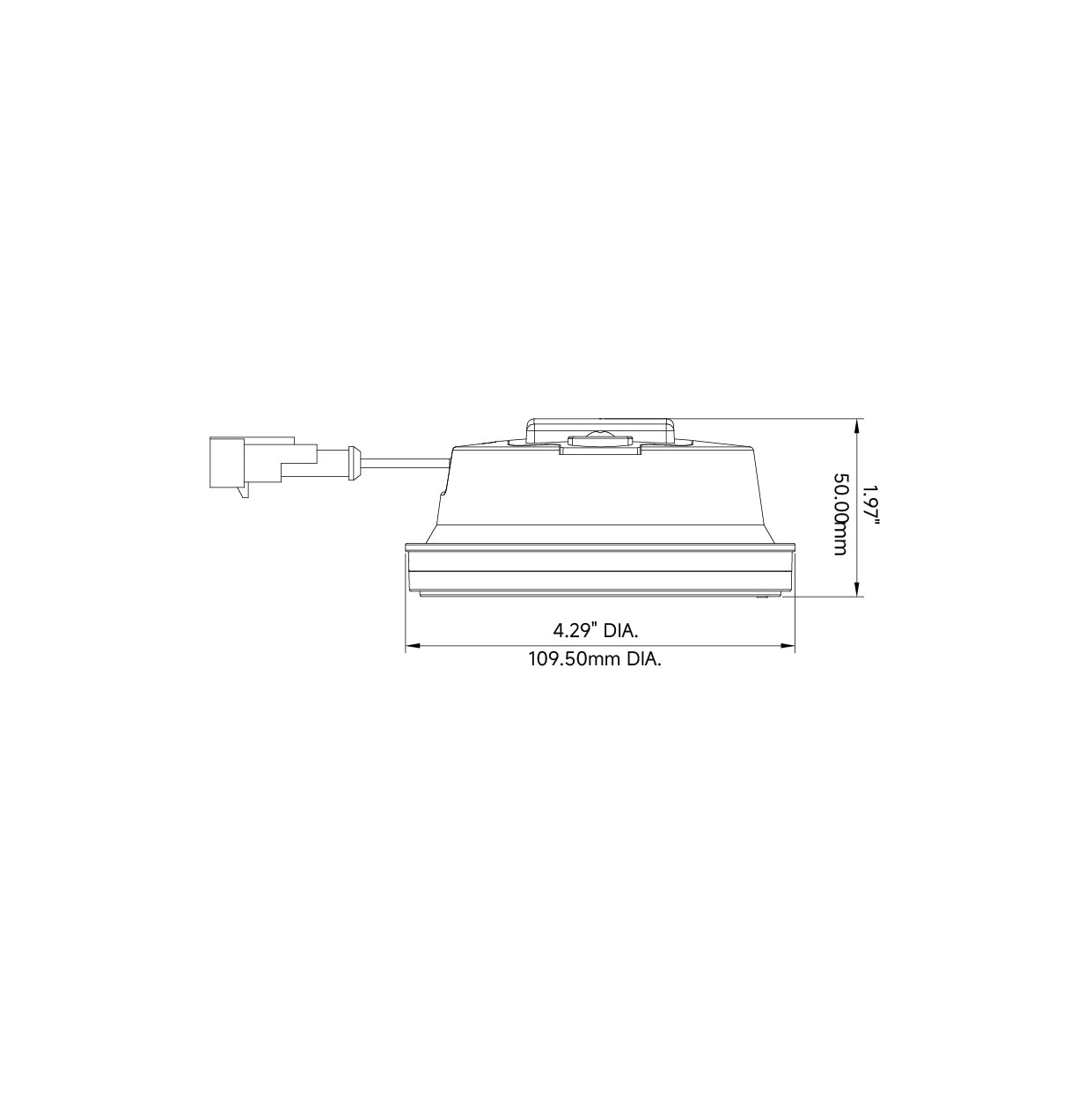 Tail Light Round White GPS Tracker